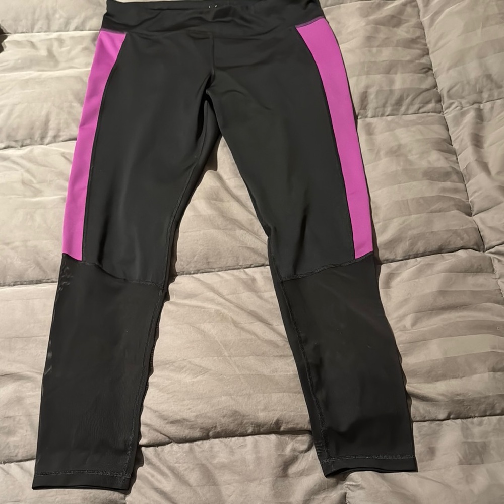 Black and Purple Athletic Leggings